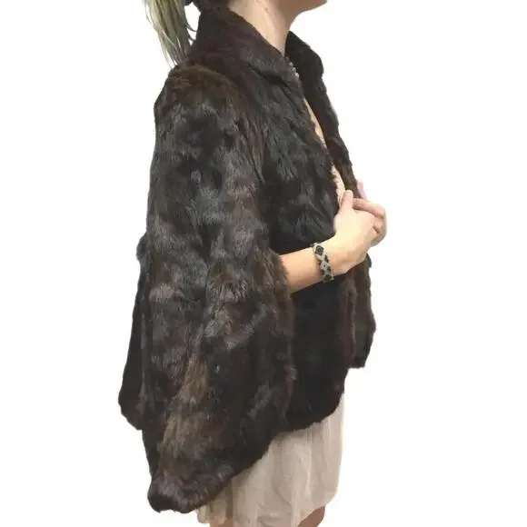 Mid-Century Kerrybrooke Mink Stole – Vintage Brown Fur Wrap (One Size) - Picture 4 of 4
